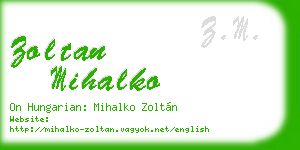 zoltan mihalko business card